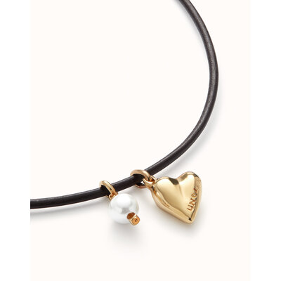 UNOde50 UNOde50  Ketting | HEART & PEARL | VERGULD | COL2014MARORO