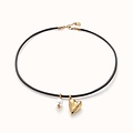 UNOde50 UNOde50  Ketting | HEART & PEARL | VERGULD