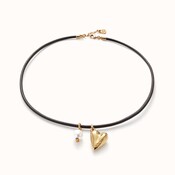 UNOde50 UNOde50  Ketting | HEART & PEARL | VERGULD | COL2014MARORO