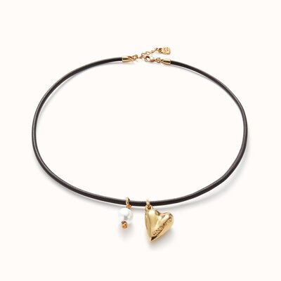 UNOde50 UNOde50  Ketting | HEART & PEARL | VERGULD | COL2014MARORO