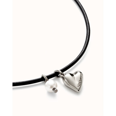 UNOde50 UNOde50  Ketting | HEART & PEARL | COL2014MARMTL
