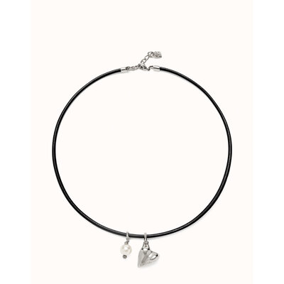 UNOde50 UNOde50  Ketting | HEART & PEARL | COL2014MARMTL