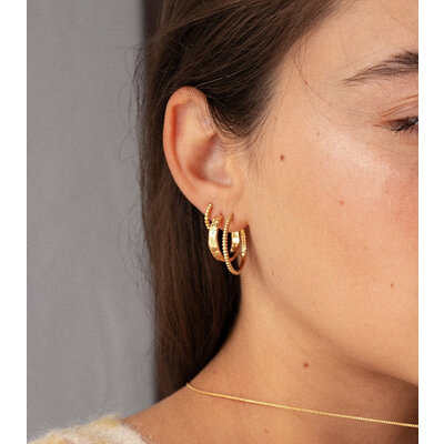 MIAB Jewels MIAB Oorbellen | Large Ballsie Click | Goldfilled