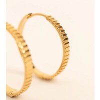 MIAB Jewels MIAB Oorbellen | Large Lined Click | Goldfilled