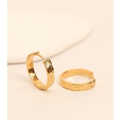 MIAB Jewels MIAB Oorbellen |  Ruffle Click | Goldfilled