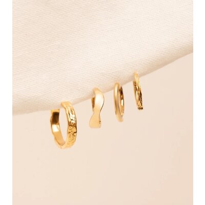 MIAB Jewels MIAB Oorbellen |  Overlined Click | Zilver