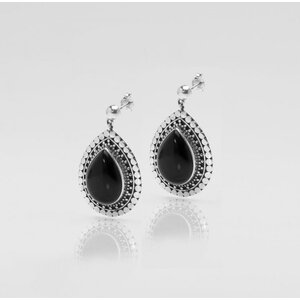 YMALA YMALA Oorbellen |  Zilver | Onyx | YM-0028