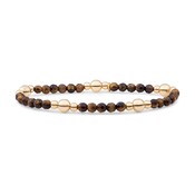 SPARKLING SPARKLING Armband | Tiger Eye Bold Mix | Verguld
