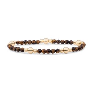 SPARKLING SPARKLING Armband | Tiger Eye Bold Mix | Verguld