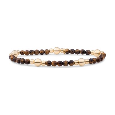 SPARKLING SPARKLING Armband | Tiger Eye Bold Mix | Verguld