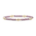 SPARKLING SPARKLING Armband | Aubergine Quartz Bold Mix | Verguld