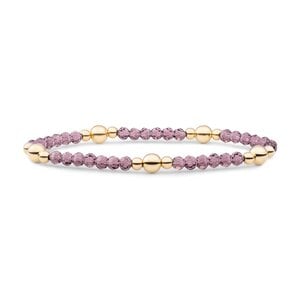 SPARKLING SPARKLING Armband | Aubergine Quartz Bold Mix | Verguld