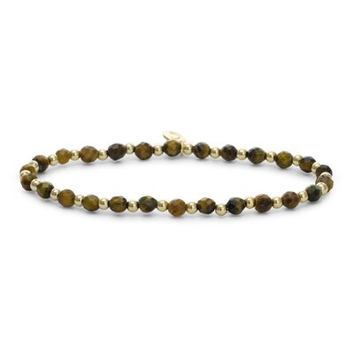 SPARKLING SPARKLING Armband | Tiger Eye Interstellar | Verguld