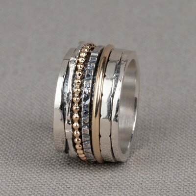 JEH JEWELS JEH JEWELS Ring | Ring zilver + Gold Filled Speels | 18484