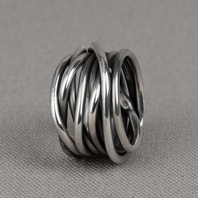 JEH JEWELS JEH JEWELS Ring | Ring zilver oxy gewikkeld dik | 17984