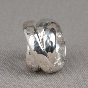 JEH JEWELS JEH JEWELS Ring | Ring zilver met hamerslag