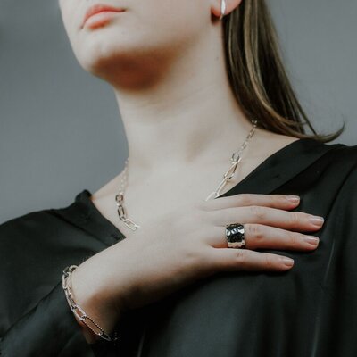 JEH JEWELS JEH JEWELS Ring | Ring zilver bol hamerslag | 21123