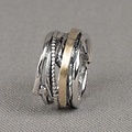 JEH JEWELS JEH JEWELS Ring | Ring zilver + 9 karaat + bogen | Touch of Gold