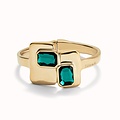 UNOde50 UNOde50 Armband | SER MAGNETICA | VERGULD | GROEN KRISTAL | FW24