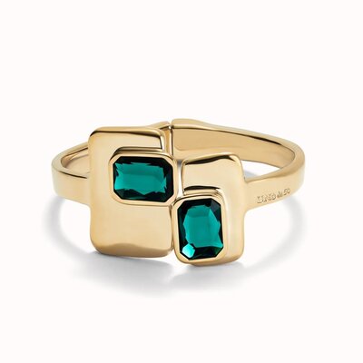 UNOde50 UNOde50 Armband | SER MAGNETICA | VERGULD | GROEN KRISTAL | PUL2486VRDORO