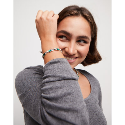 UNOde50 UNOde50 Armband | SER MAGNETICA | GROEN KRISTAL | PUL2487VRDMTL