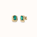 UNOde50 UNOde50 Oorbellen | SER MAGNETICA | VERGULD | GROEN KRISTAL | FW24