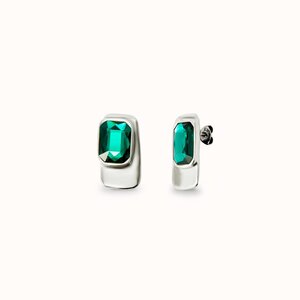 UNOde50 UNOde50 Oorbellen | SER MAGNETICA | GROEN KRISTAL | FW24