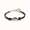UNOde50 UNOde50 Armband | SER MAGNETICA | VERGULD | GROEN KRISTAL | FW24