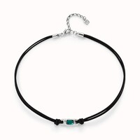 UNOde50 UNOde50 Ketting | SER MAGNETICA | LEER | GROEN KRISTAL | FW24