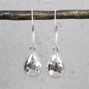 JEH JEWELS JEH JEWELS Oorbellen | Oorbel zilver hamerslag lang | 17982