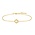 ANIA HAIE ANIA HAIE Bracelet | Chic Creator | Gold Hoop FW Pearl  | VERGULD