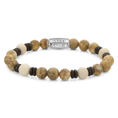 REBEL & ROSE REBEL & ROSE Armband | Variations Woodstock | 8 mm