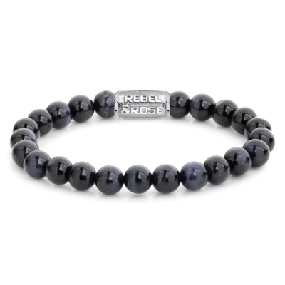 REBEL & ROSE REBEL & ROSE Armband | Tiger Blues | 8 mm