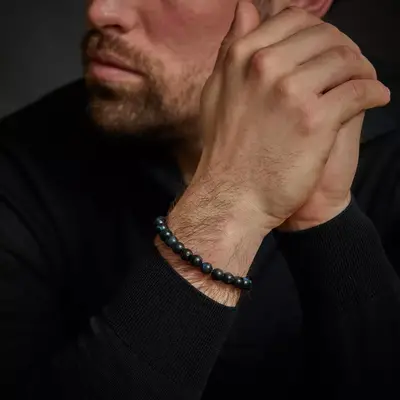 REBEL & ROSE REBEL & ROSE Armband | Tiger Blues | 8 mm