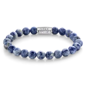 REBEL & ROSE REBEL & ROSE Armband | Dutch Delfts Blue | 8 mm