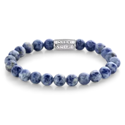 REBEL & ROSE REBEL & ROSE Armband | Dutch Delfts Blue | 8 mm