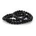 REBEL & ROSE REBEL & ROSE Armband | Black Moon - All-Black | 8 mm