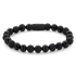 REBEL & ROSE REBEL & ROSE Armband |Black Rocks - All-Black | 8 mm