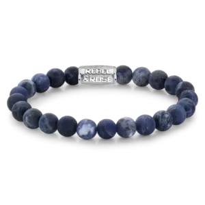 REBEL & ROSE REBEL & ROSE Armband |Matt Midnight| 8 mm