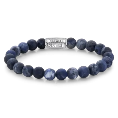 REBEL & ROSE REBEL & ROSE Armband |Matt Midnight| 8 mm