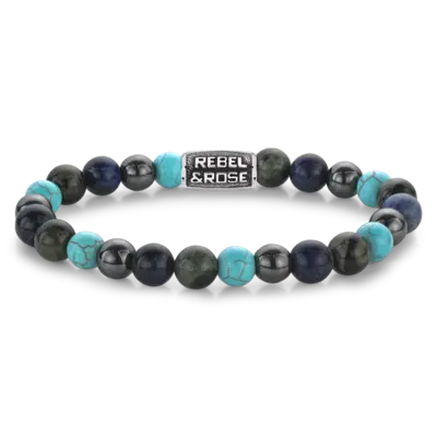 REBEL & ROSE REBEL & ROSE Armband |Blue Nights Vintage| 8 mm