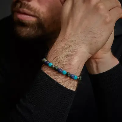 REBEL & ROSE REBEL & ROSE Armband |Blue Nights Vintage| 8 mm