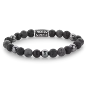REBEL & ROSE REBEL & ROSE Armband |Grey Rocks Vintage| 8 mm