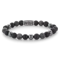 REBEL & ROSE REBEL & ROSE Armband |Grey Rocks Vintage| 8 mm