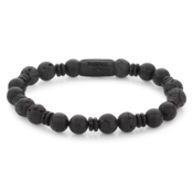 REBEL & ROSE REBEL & ROSE Armband |Variations Black| 8 mm