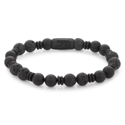 REBEL & ROSE REBEL & ROSE Armband |Variations Black| 8 mm