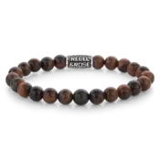 REBEL & ROSE REBEL & ROSE Armband |Tiger Red Vintage| 8 mm