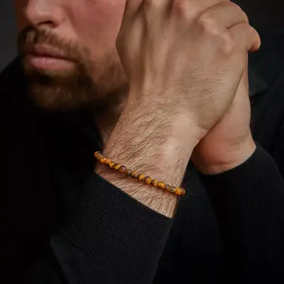 REBEL & ROSE REBEL & ROSE Armband | Matt Tiger Lily | 6 mm