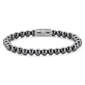 REBEL & ROSE REBEL & ROSE Armband | Grey Silver Shine DV | 6 mm