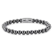 REBEL & ROSE REBEL & ROSE Armband | Grey Silver Shine DV | 6 mm